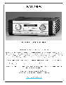 Musical Fidelity Stereo Amplifier KW250S owners manual user guide