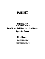 NEC Projector XG-1352 owners manual user guide