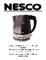 Nesco Hot Beverage Maker WK-64 owners manual user guide