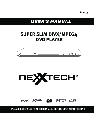 NexxTech DVD Player super slim divx/mpeg4 dvd player 1617008E owners manual user guide
