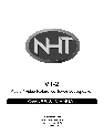 NHT Speaker VT-2 owners manual user guide