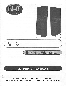 NHT Speaker VT-3 owners manual user guide