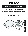 Omron Healthcare Blood Pressure Monitor HEM-712C owners manual user guide