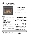 Optima Company Indoor Fireplace Optima 3600O owners manual user guide