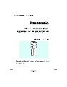 Panasonic Electric Shaver ES7017 owners manual user guide