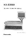 Panasonic Typewriter KX-E2500 owners manual user guide