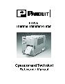 Panduit Printer PTR3E owners manual user guide