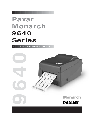 Paxar Printer 9640 owners manual user guide