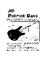 Peavey Guitar Patriot Bass owners manual user guide