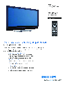 Philips Flat Panel Television 37PFL5322D/37B owners manual user guide