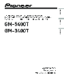 Pioneer Car Amplifier GM-3400T owners manual user guide