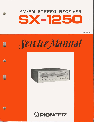 Pioneer Car Stereo System SX-1250 owners manual user guide