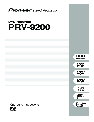 Pioneer DVD Recorder PRV-9200 owners manual user guide