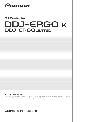 Pioneer Industrial DJ Equipment DDJ-ERGO-K owners manual user guide