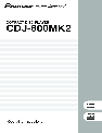 Pioneer Stereo System CDJ-800 owners manual user guide