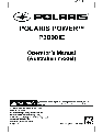 Polaris Portable Generator P3000iE owners manual user guide