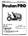 Poulan Lawn Mower 425858 owners manual user guide