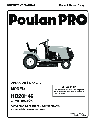 Poulan Lawn Mower HD20H42 owners manual user guide