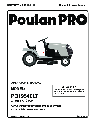 Poulan Lawn Mower pb19546lt owners manual user guide