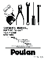 Poulan Lawn Mower PO14542E owners manual user guide