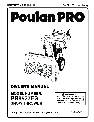 Poulan Snow Blower 421469 owners manual user guide