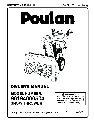 Poulan Snow Blower 96194000504 owners manual user guide