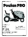 Poulan Trimmer PP18542 owners manual user guide