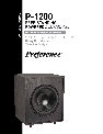 Preference Audio Speaker P-1200 owners manual user guide