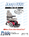 Pride Mobility Wheelchair 1122 owners manual user guide