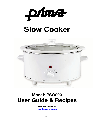 Prima Slow Cooker PSO003 owners manual user guide