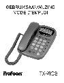 Profoon Telecommunicatie Telephone TX-230 owners manual user guide
