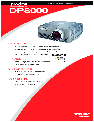 Proxima ASA Projector dp800 owners manual user guide