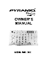 Pyramid Technologies Music Mixer PMR-9600 owners manual user guide