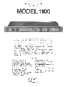 QSC Audio Stereo Amplifier 1100 owners manual user guide