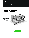 Rancilio Coffeemaker Millennium owners manual user guide