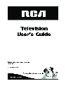 RCA CRT Television Color TV owners manual user guide