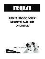 RCA DVD Recorder X3000 owners manual user guide