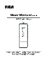 RCA MP3 Player TH1022 owners manual user guide