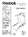 Reebok Treadmill RBTL64708.1 owners manual user guide
