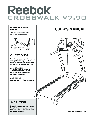 Reebok Treadmill RCTL07809.0 owners manual user guide