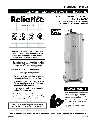 Reliance Water Heaters Water Heater D85500NE owners manual user guide