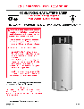 Reliance Water Heaters Water Heater RUF 100 199 SERIES 100 owners manual user guide