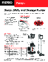 RIDGID Plumbing Product PUMPS owners manual user guide