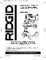RIDGID Vacuum Cleaner WD1950 owners manual user guide