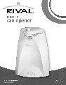 Rival Can Opener CN-707 owners manual user guide