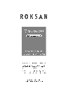Roksan Audio CD Player Mseries-1 owners manual user guide