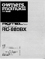 Rotel Stereo Amplifier RC-980BX owners manual user guide