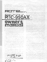 Rotel Stereo Amplifier RTC-950AX owners manual user guide