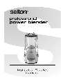 Salton Blender BL-1051 owners manual user guide