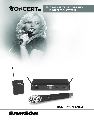 Samson Two-Way Radio CONCERT 88 EARSET owners manual user guide